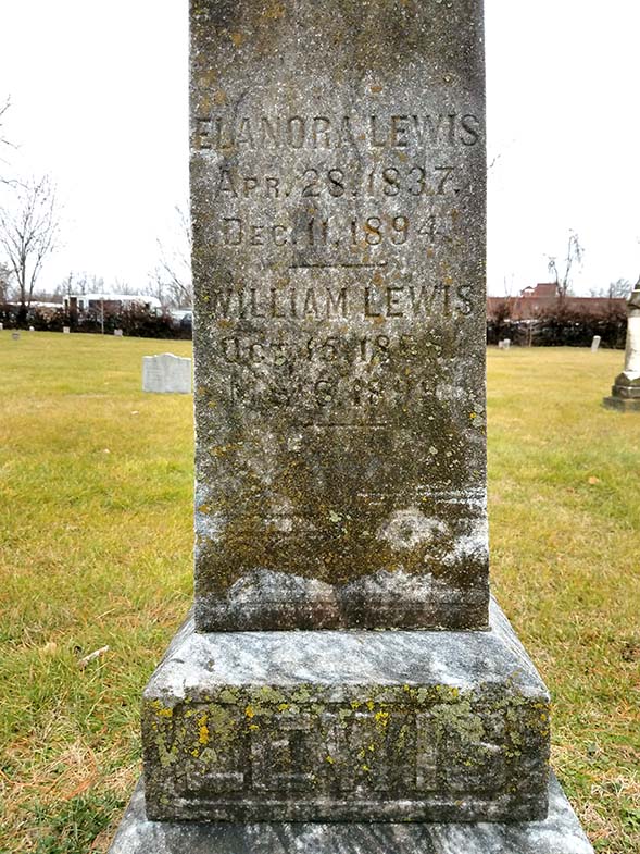 Photograph of Oliver Lewis Family Gravestone