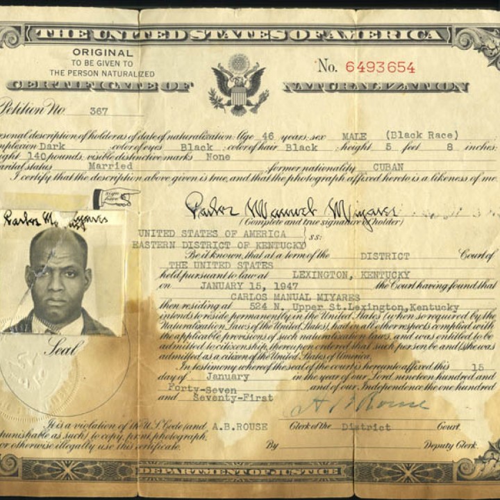 Certification of Naturalization The Chronicle of African Americans in