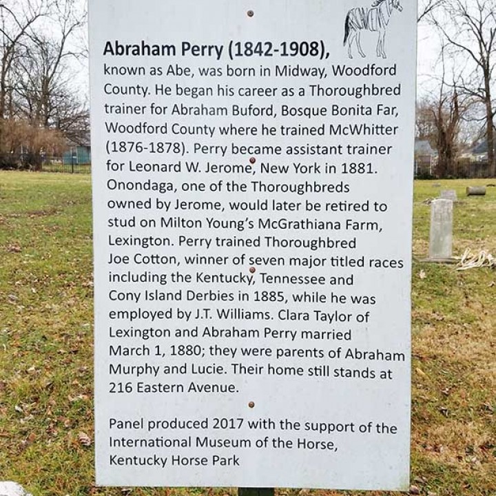 Photograph of Abraham Perry sign